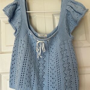 Haute Hippie light blue knit top